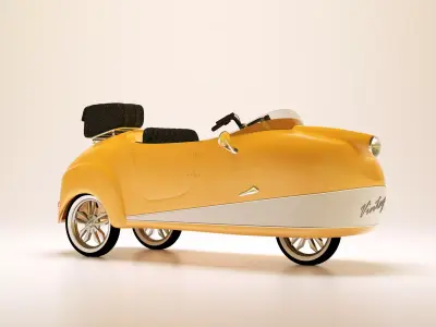 Electric Car Vintage 3D model