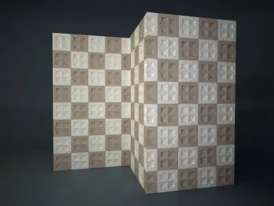 06 ARABIC PATTERN WALL Low-poly 3D model
