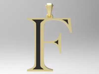 Alphabet Latin F 3D print model