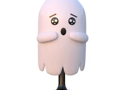 Ghost decoration furniture model Free low-poly 3D model