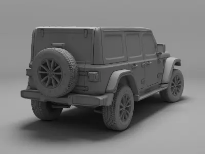 Jeep Wrangler Unlimited Sahara 2018 3D model