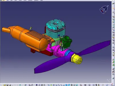 RC Engine 3D model Assembly 3D model
