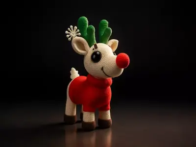 Christmas Reindeer Adorable Holiday Decor 3D print model