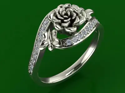 anillo rosa  3D print model