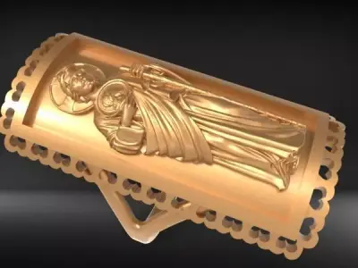 Saint Jude Signet Ring anillo san judas 3D print model