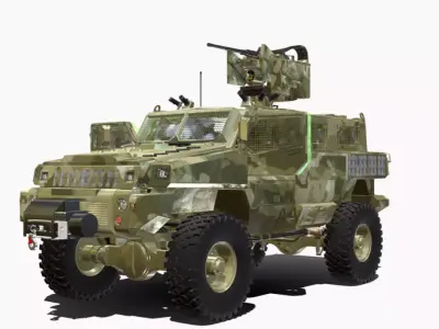 mrap 4x4 matador Low-poly 3D model