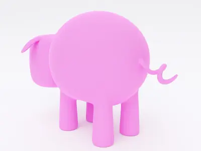 Pig 3d model toy 3D model