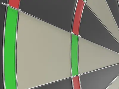 Dartboard and Darts 3D model
