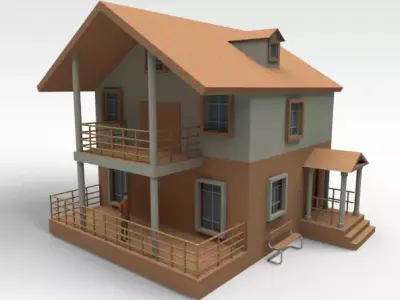 MyLittleHouse two story house Free 3D model