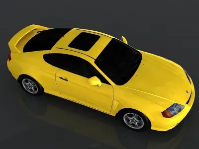 Hyundai Tuscani  Low-poly 3D model