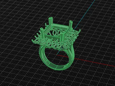 ring d gold 3D print model