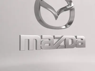 Mazda car logo keychain 3d model  3D model