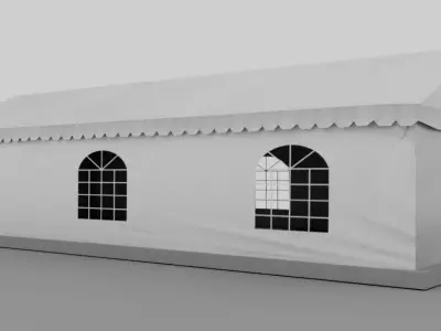 Enclosed marquee Free low-poly 3D model