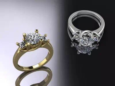 Jewelry Ring Gold 3D print model