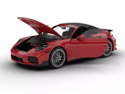 Porsche 911 Carrera Turbo S Aero Cabriolet 2026 HQ 3d model 3D model