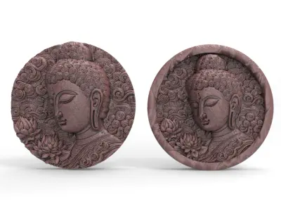 buddha wall decor cnc  3D print model