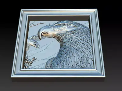 American Eagle 3D Relief Model - STL - OBJ - ZTL 3D print model