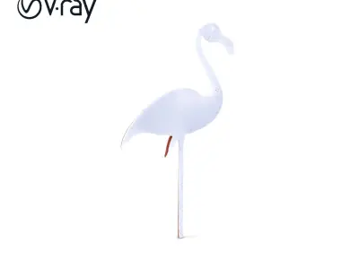 Rustic Flamingo Ornament D Model Pack Low-poly 3D model