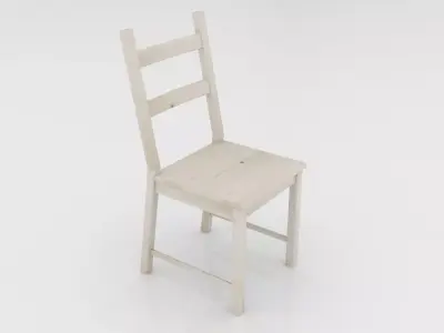 Chair wooden Free low-poly 3D model