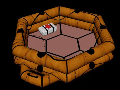 Lifecraft or Lifeboat  Optimized for Unreal Engine and Unity Low-poly 3D model
