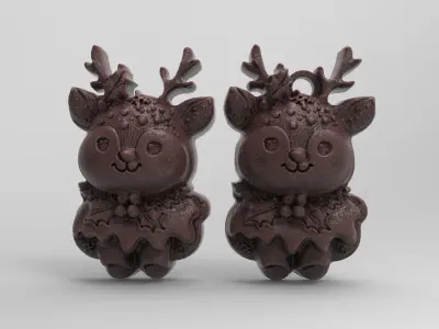 treedecor cream deer decor  3D print model