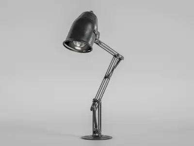 Industrial sci-fi desk lamp concept Low-poly 3D model
