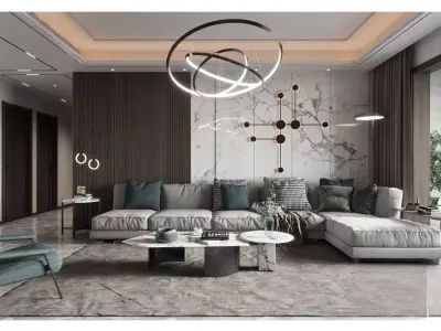 Modern Light Luxury Style 3D model