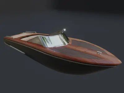 Speedboat  Low-poly 3D model