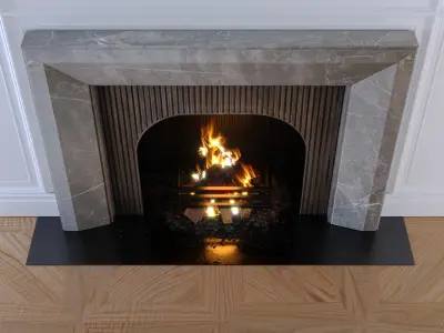 Fireplace - Drayton - Fior di Bosco Victoria Stone Low-poly 3D model