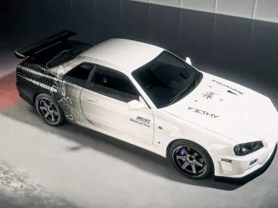 Nissan GT-R R34 with Custom Paints 3D model