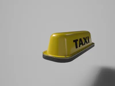 Taxi Sign Low-poly 3D model buy