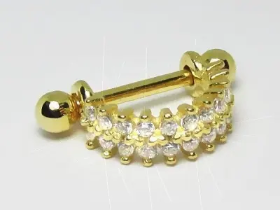 Pac 3 sizes Piercing helix conch tragus double exclusive 3D print model