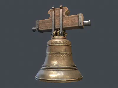 Church Bell Low-poly 3D model