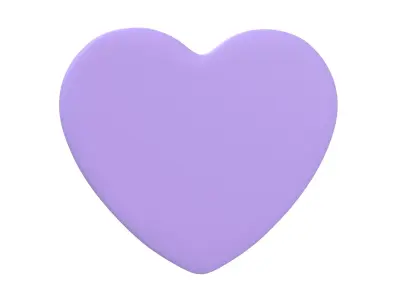 Twitter Heart Emoji v1 006 Low-poly 3D model