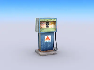 Gas Pump Low-poly 3D model