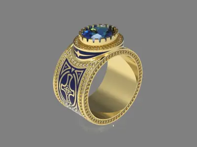 ring 3D print model enamel 3D print model