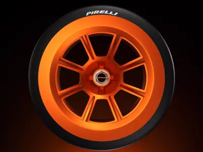 Hyundai Insteroid wheel Low-poly 3D model