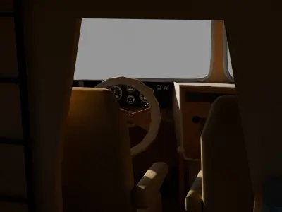 Stylized furnished Caravan-Camper 3D model