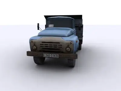 truck USSR Kraz Low-poly 3D model