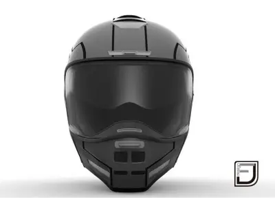 Grey Modular Helmet H12 3D model