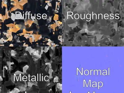 A-frame Cabin with Black Exterior model pack Low-poly 3D model