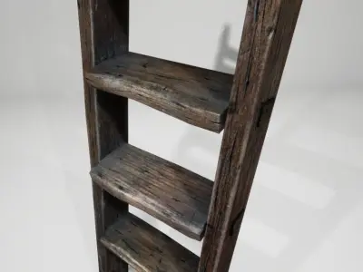 24- Ladder of wood Medieval UE4 Quality Low-poly 3D model