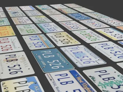 License Plate 3D model