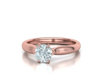 Solitaire Engagement Ring 1CT stone printable 3dmodel 3D print model