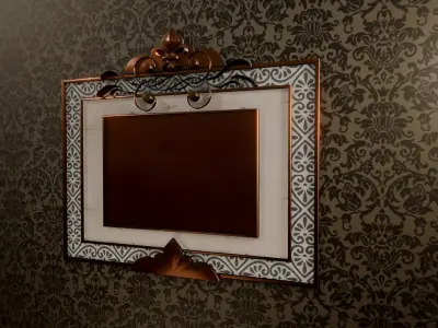 vintage carved frame Low-poly 3D model