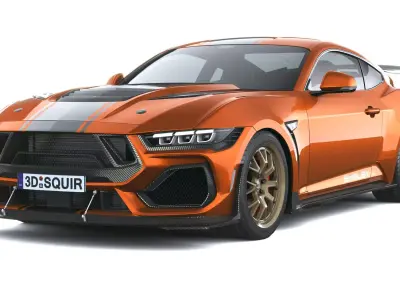 Shelby S650 Super Snake 2026 LowPoly Low-poly 3D model