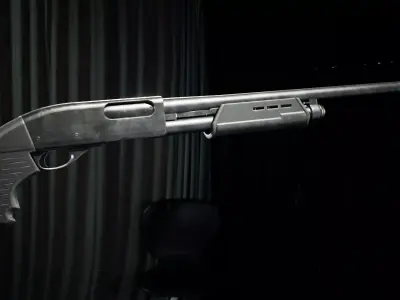 PBR - R870 Shorty Shotgun  - Game-Ready 3D Asset Low-poly 3D model