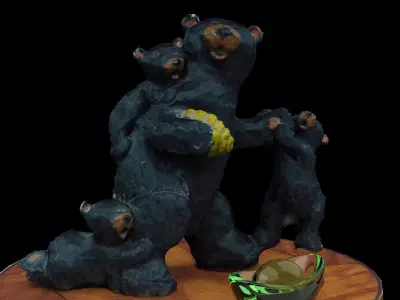 Chinese family bear 3D model