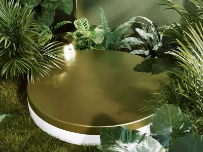 Tropical Nature Podium - 3D Product Mockup Scene 3D model
