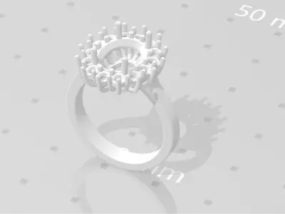 Diana sapphire ring 14 3D print model